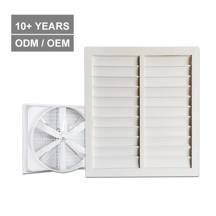 Workshop HVAC System Pvc Shutter Ventilation Louver air Vent Pvc Gravity air Louver