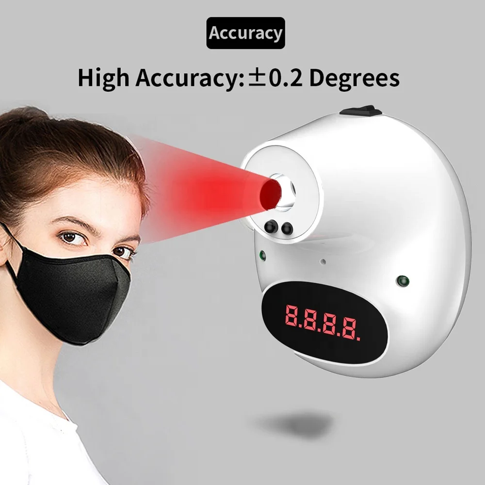 Wand-montiert Digital Infrarot Thermometer Automatische Nicht-kontaktieren Stirn 