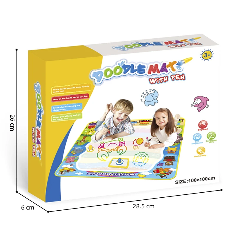 
 Детский развивающий многоразовый волшебный коврик для рисования акварелью  