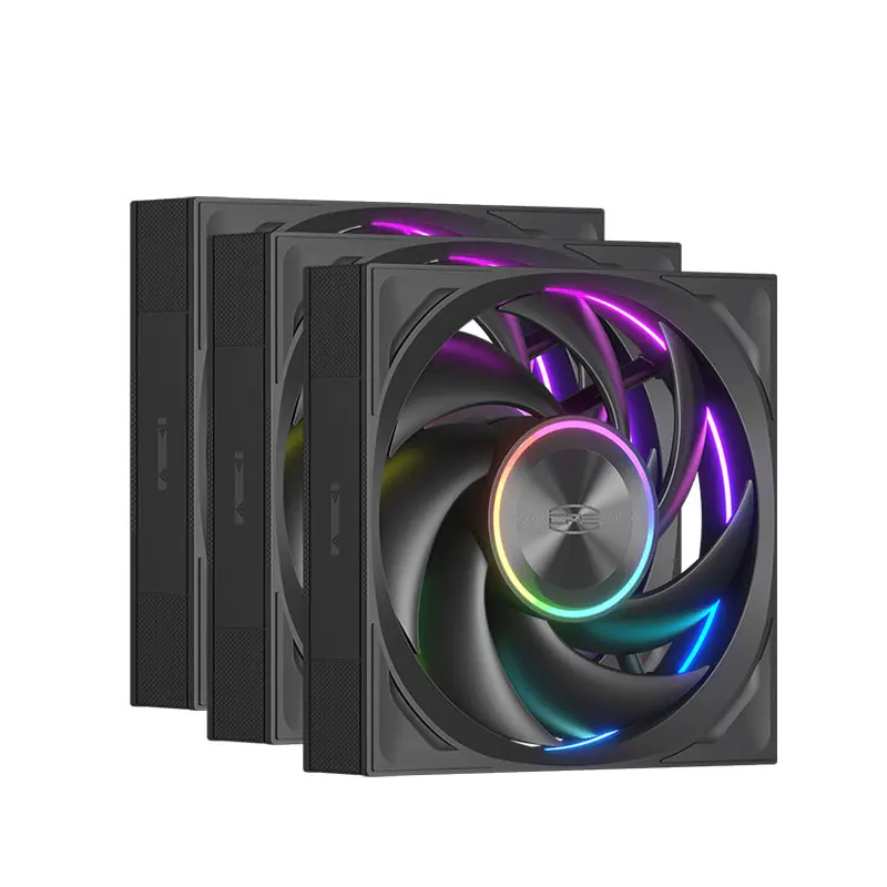 PCCOOLER F7 X120R 120mm×3 Pccooler F7 X120 ARGB Case Fan - 120mm Copper & Aluminum Cooling