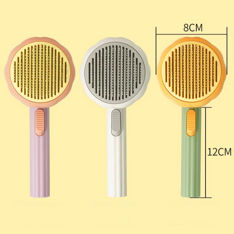 20 Cm Colored Pet Remover Pumpkin Design Pet Grooming Combs Cat Brush