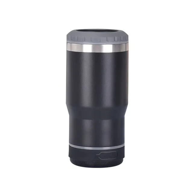 Vacuum stainless steel thermos Cup 14oz Bluetooth cup Car double cover cold Bullock car cup Beer mug