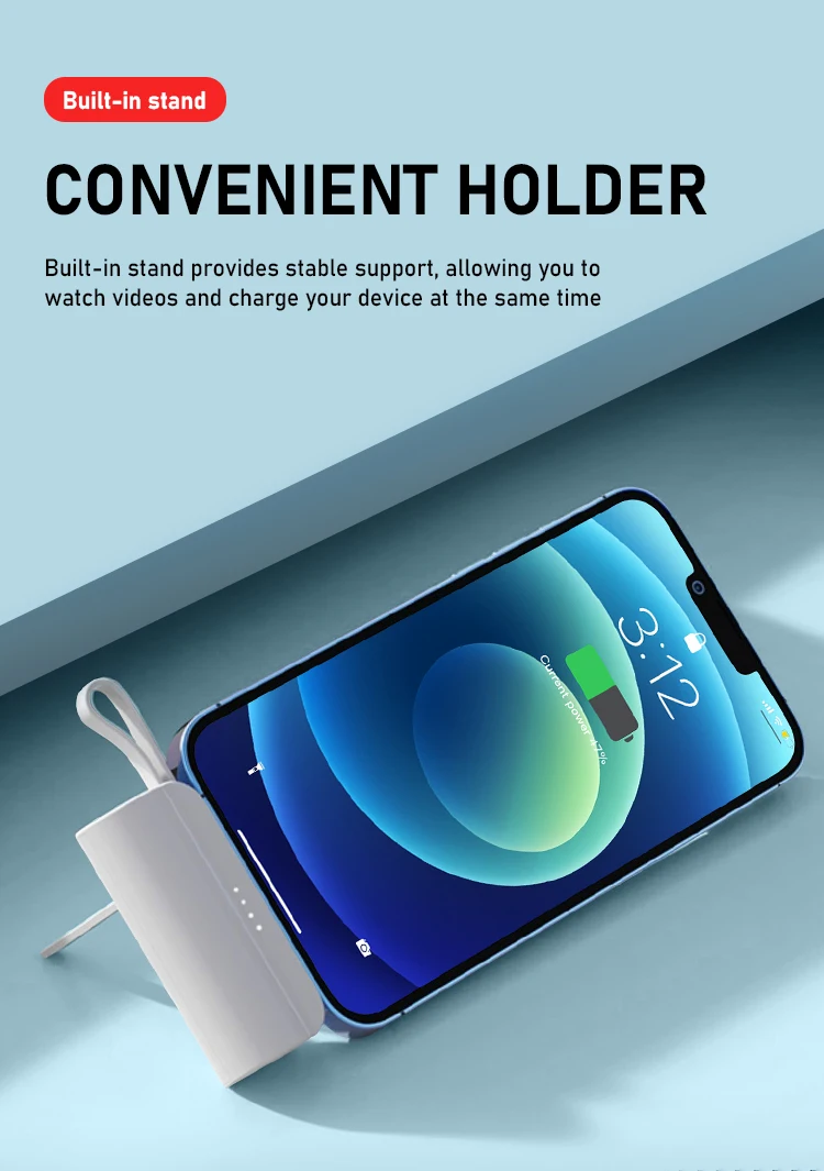 New 2 In 1 Logo 3000mah 5000mah Outdoor Powerbank Portable Power Bank Power Station 2023 Slim