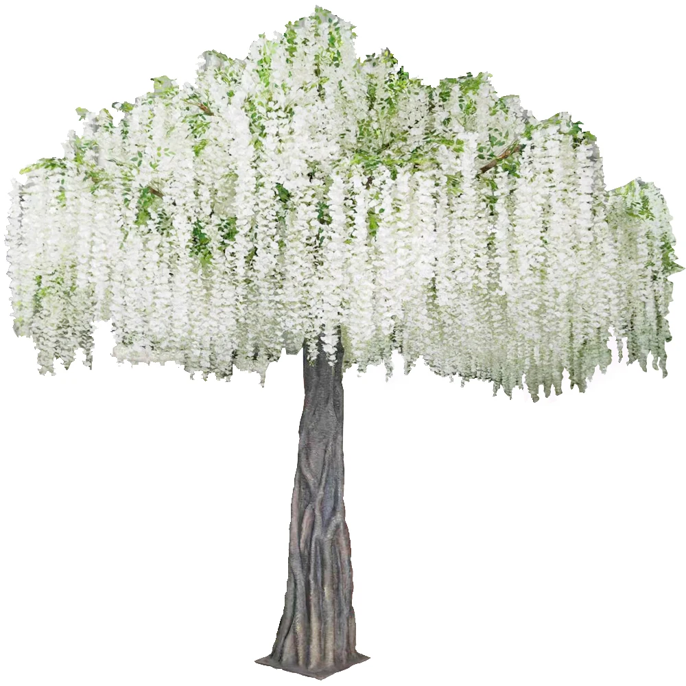 Fake Cherry Blossom Tree White Wisteria Tree For Wedding Decoration