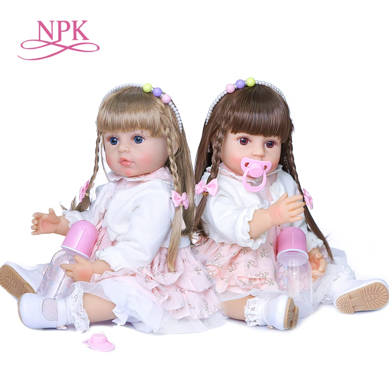 Compra online de Npk 55cm bebê reborn realista, recém-nascido