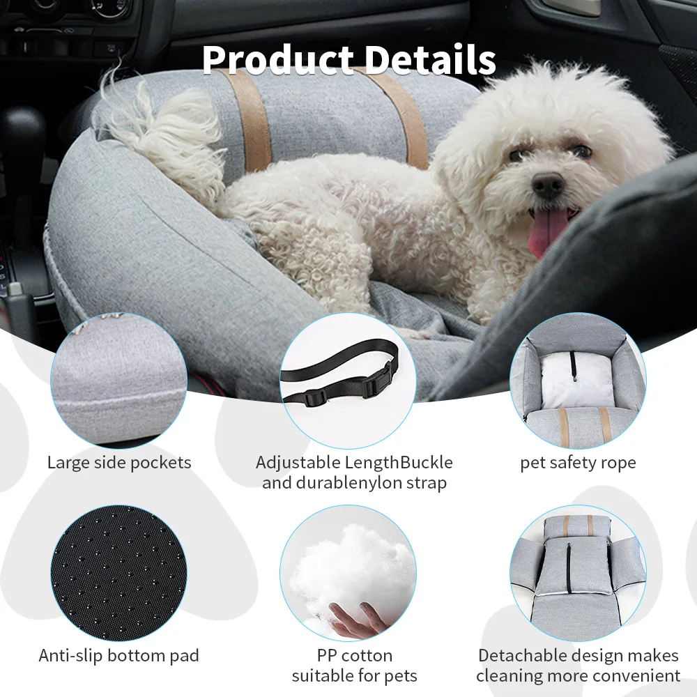 2024 New Arrivals safety travel dog car booster seat bed supplier