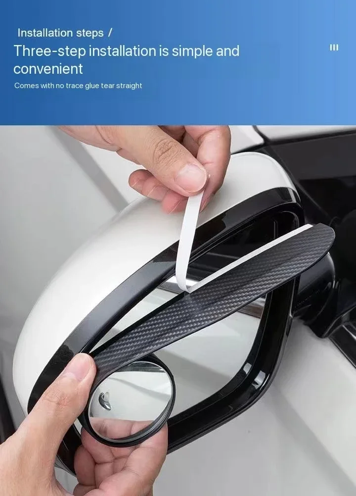Auto Side Mirrors Protector Wide Angle Convex Rearview Mirror Rain ...