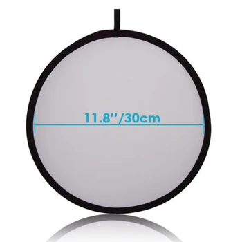NEEWER 11.8 Inches Portable 5-in-1 Reflector Kit, Translucent, Silver, Gold, White, and Black Multi Disc Light Reflector detail image