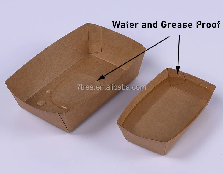 [250 Pack] 1 lb Heavy Duty Disposable Kraft Brown Paper Food Trays Grease  Resistant Fast Food Paperboard Boat Basket for Parties Fairs Picnics