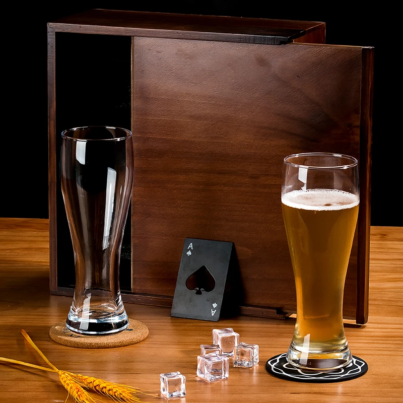 Wholesale Bar Custom Logo 420ml Classic Transparent Pilsner Beer