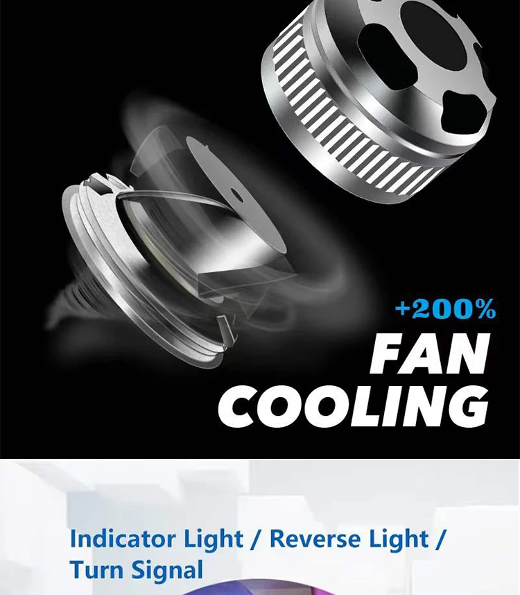 Car led light 1156 turn signal light brake light 36smd 1157 ba15s bau15s t20 7440 7443 w16w with fan car led bulb rear fog lamps