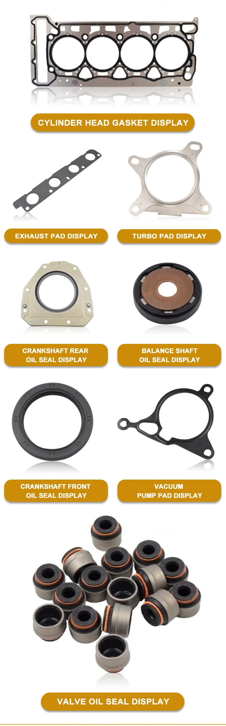 OEM 04111-21042 Cylinder Head Gasket Kit for Toyota Engines