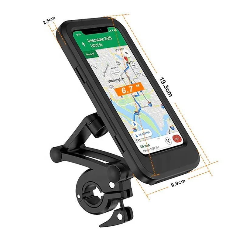 
Регулируемая Складная Водонепроницаемая сумка с поворотом на 360 градусов для сенсорного экрана мотоцикла велосипеда держатель для телефона 