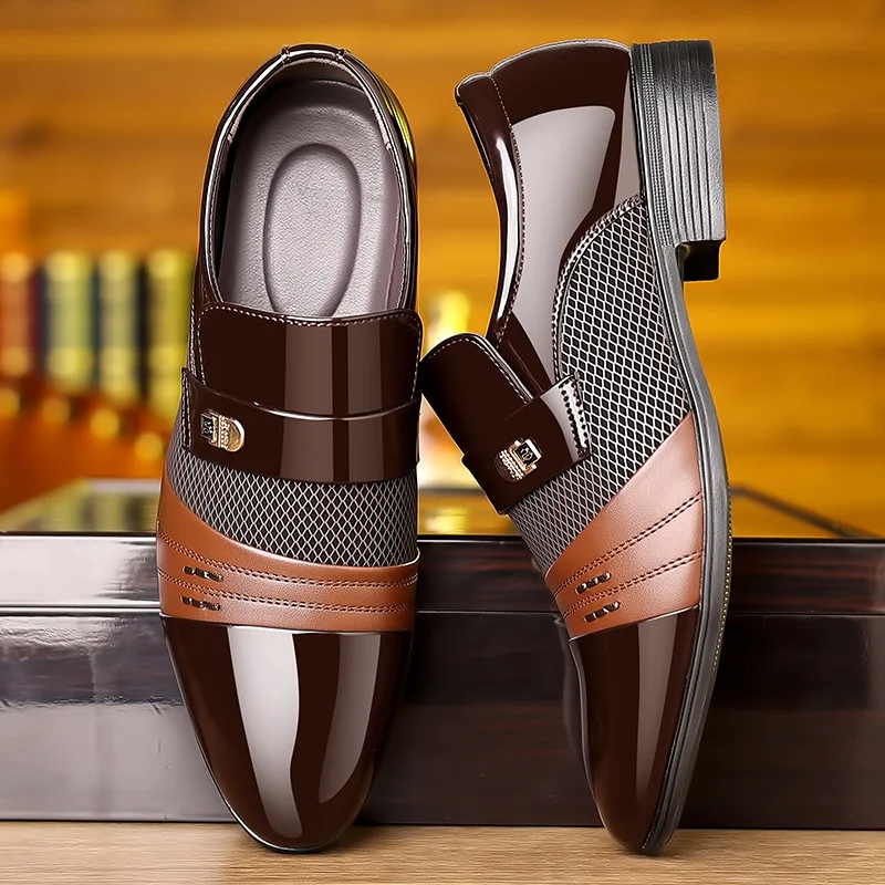 Cheap OEM Wholesale Comfortable Soft Leather Shoes for Men Drop Ship Plus  Size 38-48