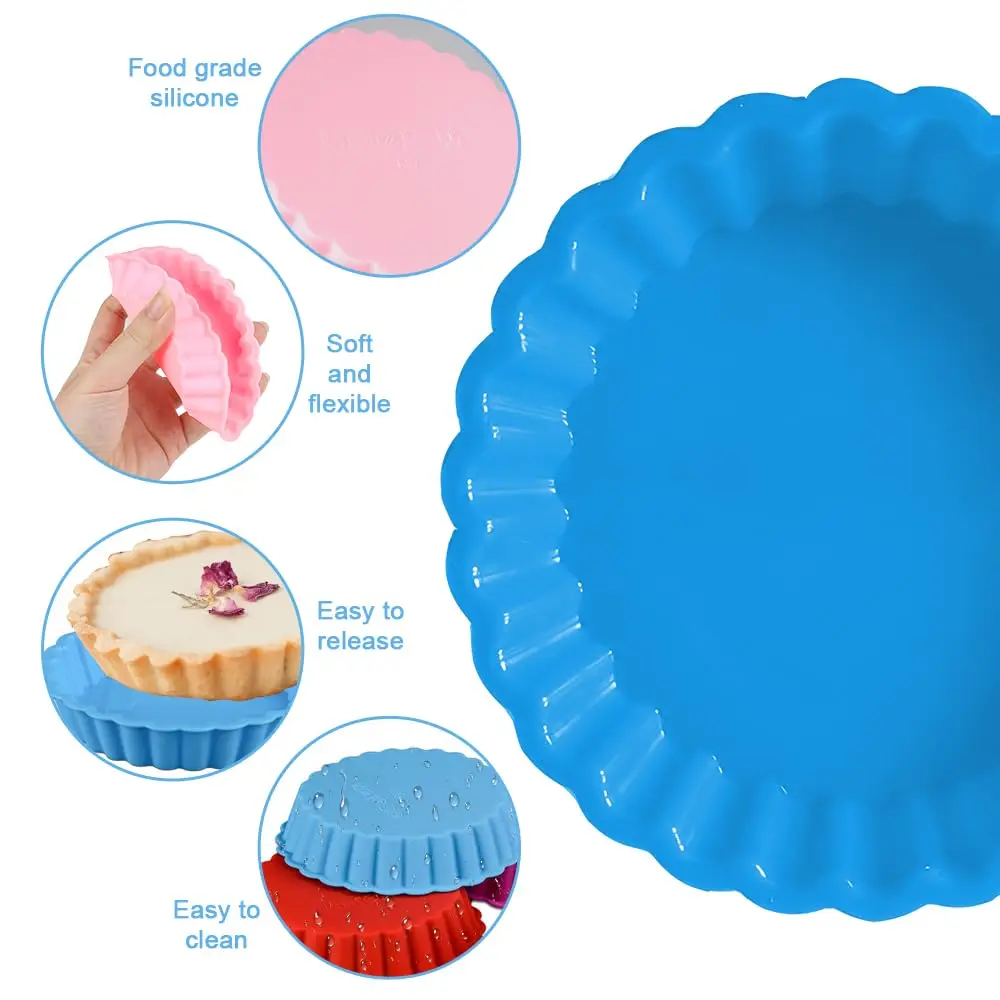 SILIKOLOVE Non-Stick Silicone Pie Mould Perfect for Quiches