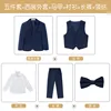 Pantaloni gilet giacca blu navy 9122-camicia