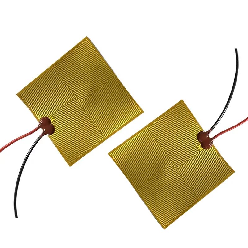10*10cm DC Customized Square PI Flexible Infrared Carbon Polyimide Film Heater Heating Flat Element Thin Foil