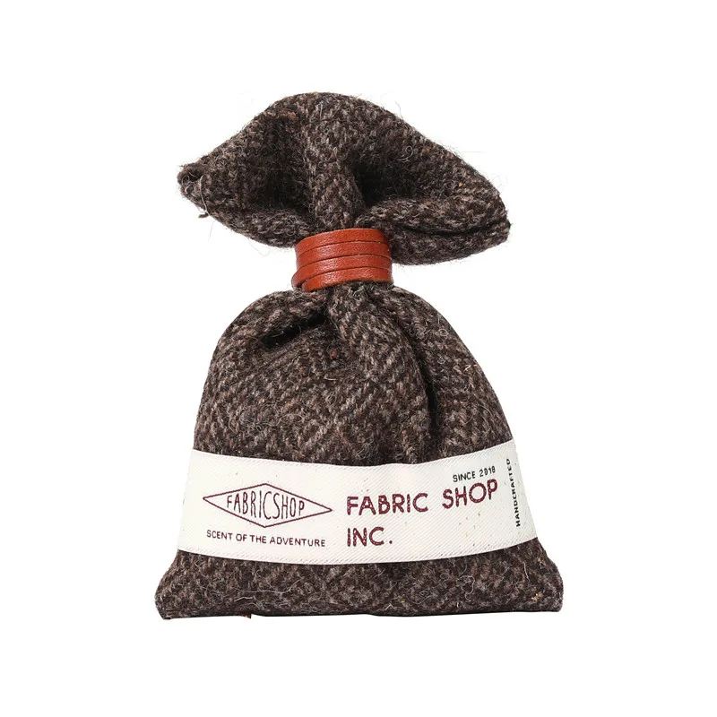 product wholesale linen scented sachet bags fragrance aroma beads scented cloth sachet premium checkered cloth orange string bag-3