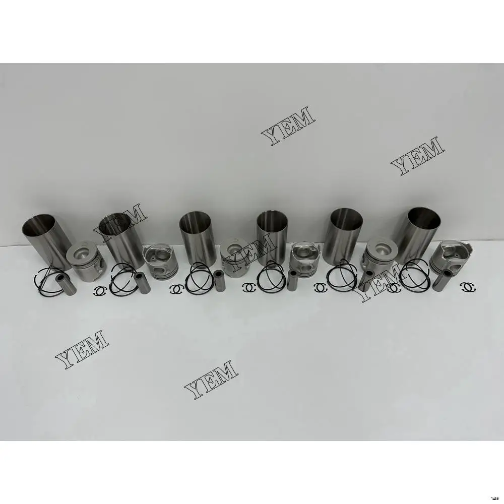 Pistons Rings Set With Cylinder Liner Fit for Mitsubishi 6D34 Engine Overhaul Rebuild Kit