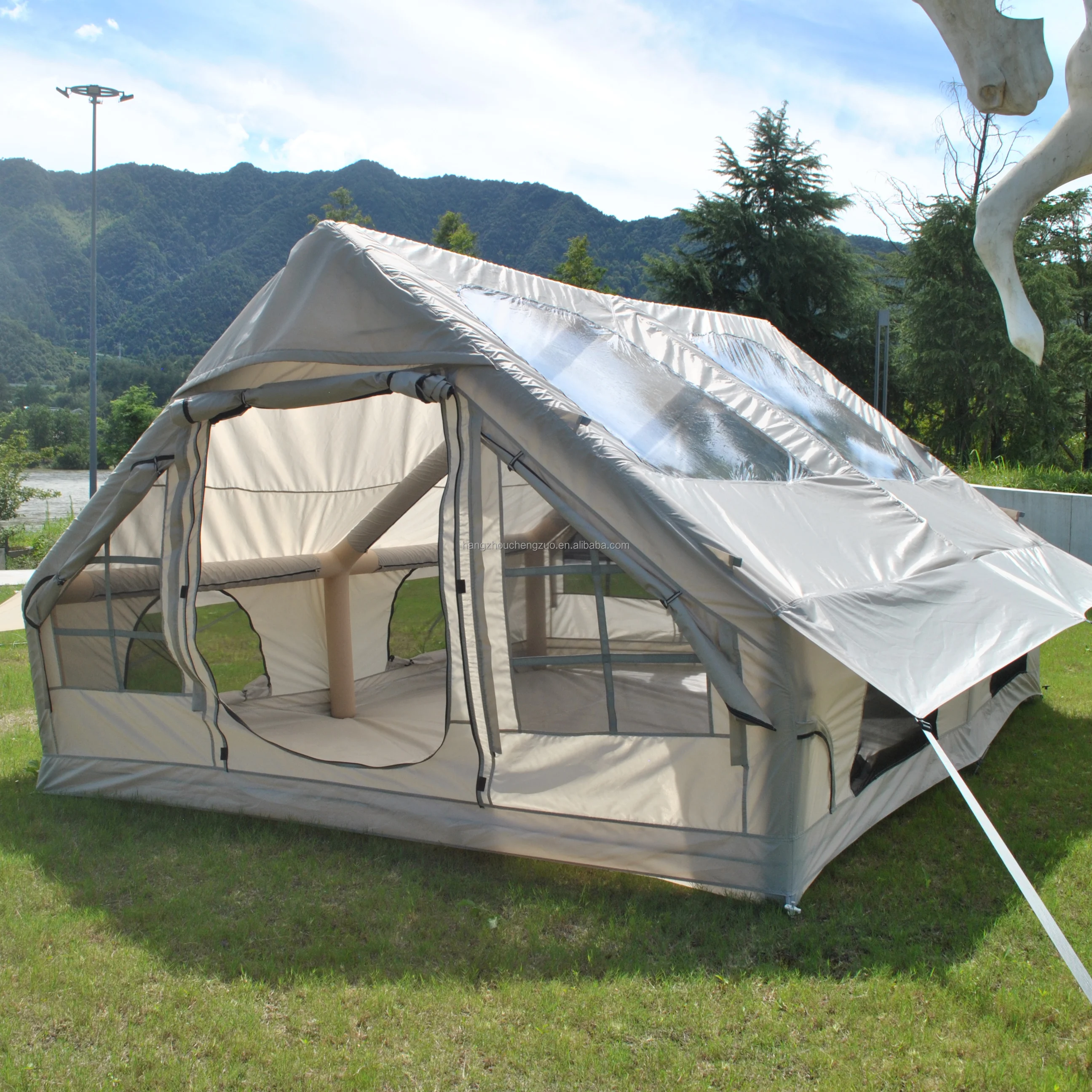 13' X 10' Aufblasbares Campingzelt für 8-10 Personen, Großes Aufblasbares Zelt, 4-Jahreszeiten Aufblasbare Zelte, Aufblasbares Kabinenzelt – Detail 3
