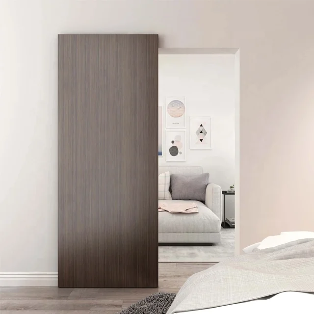 CONCEALED SLIDING BARN DOOR HARDWARE SOFT CLOSING INTERIOR WALL MOUNT HIDDEN TRACK ROLLING KIT