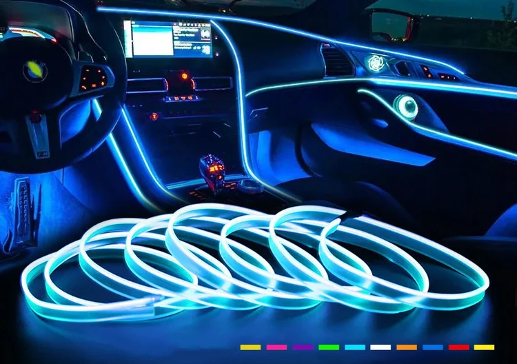 Cold Light Diy Car Atmosphere Light Neon Wire Auto Kit Interior Led Electric Wire Strip Car