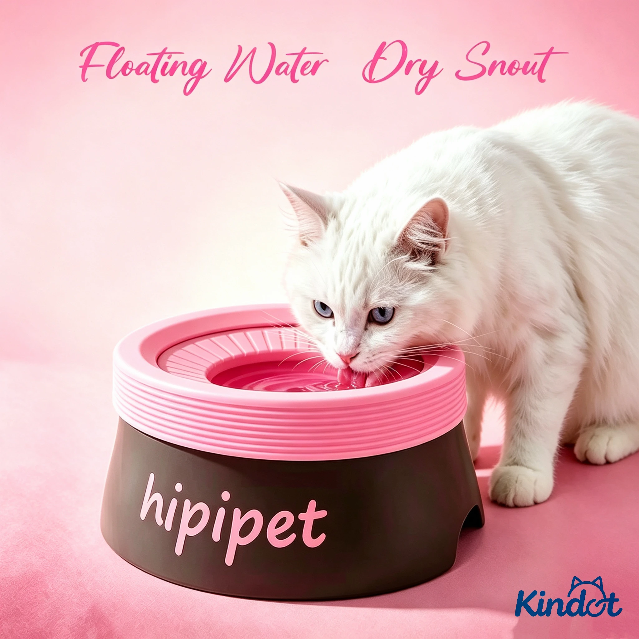 2026 New PP Material Dog Bowl No-Moisture Floating Tip-Proof Pet Dog Water Feeder