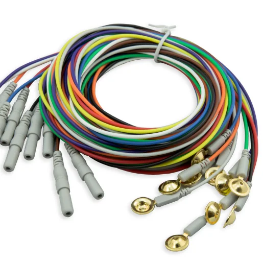 Cup Electrode EEG Cable Chloride Copper Electrode Cord EEG Electrode