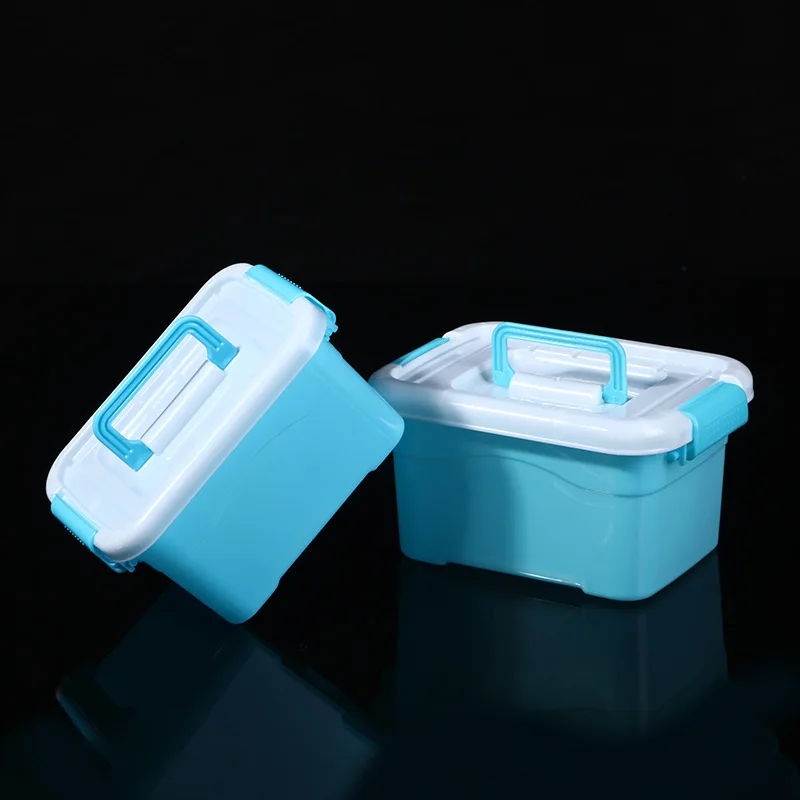 PP Food Grade Clear Plastic Storage Box with lid Carrying Case Desktop Storage Box Makeup box manufacture