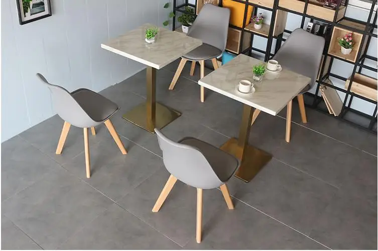 Luxury commercial cafe furniture artificial sintered stone restaurant marble dining table