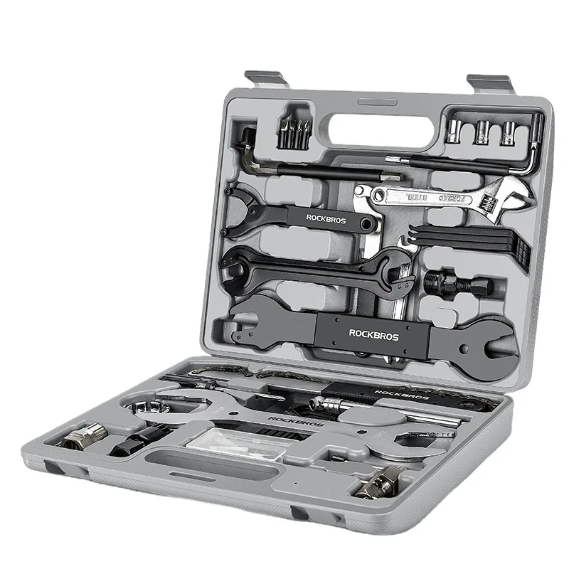 ROCKBROS 自転車修理ツールキット 44 in 1 ROCKBROS 44 in1多機能自転車修理ツールキット六角スポーク