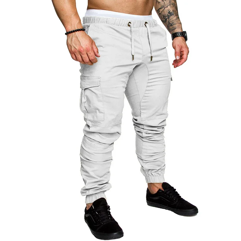 Pantalon Jogging Homme Sweatpants Décontractés Multi-Poches Élastiques - Modèle Baggy 2025