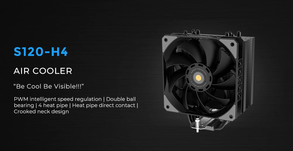 Alseye Cpu Air Cooler 200w Tdp 6mm X 4 Copper Heat Pipes Cpu Cooler
