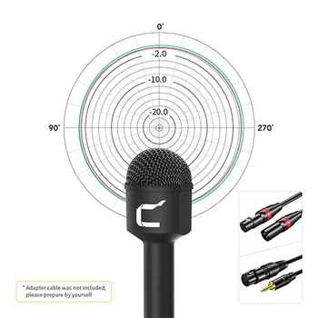 COMICA HRM-C Omnidirectional Dynamic Reporter/Interview Microphone for Live Streaming Report Presentation detail image
