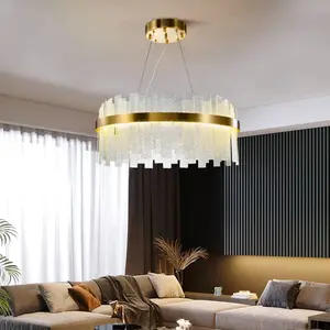 Wholesale Indoor Luxury Gold Acrylic Aluminum LED Modern Crystal Chandeliers