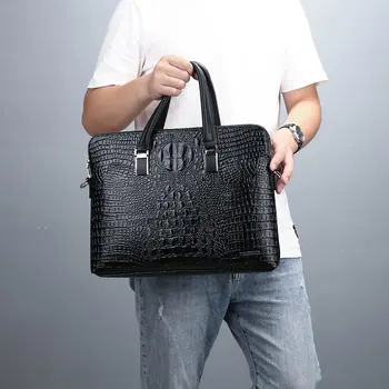 Free Sample Luxury Men's Multi-Functional PU Leather Backpack Messenger Bag Waterproof Business Briefcase Nylon Lining for