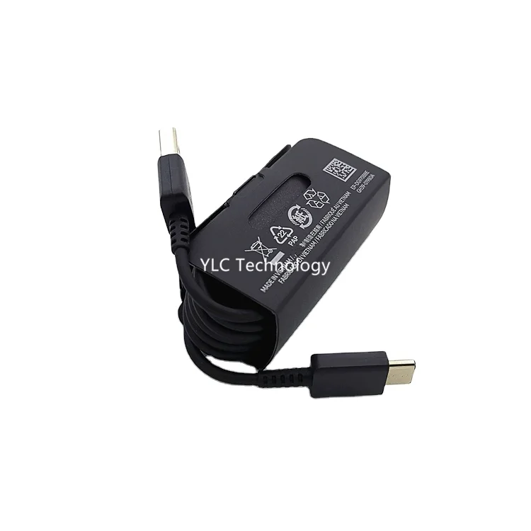 
 Быстрое Адаптивное зарядное устройство для Samsung S10, быстрое зарядное устройство с USB-кабелем типа C в упаковке  