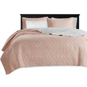 Summer Quilt Set Bedspreads Pink Polyester Bedspread Set of Bedspread