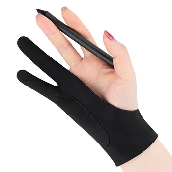 Palm Rejection ArtistGloves with Two Fingers for Paper Sketching, iPad, Graphics Drawing Tablet Suitable for Left and Right Hand