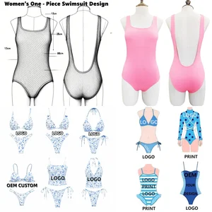 OEM Custom Vibrant Pink Textured One-Piece Bikini Swimsuit Square Neck Open Back Fashion Swimwear Beachwear Ladies Sexy Bikinis