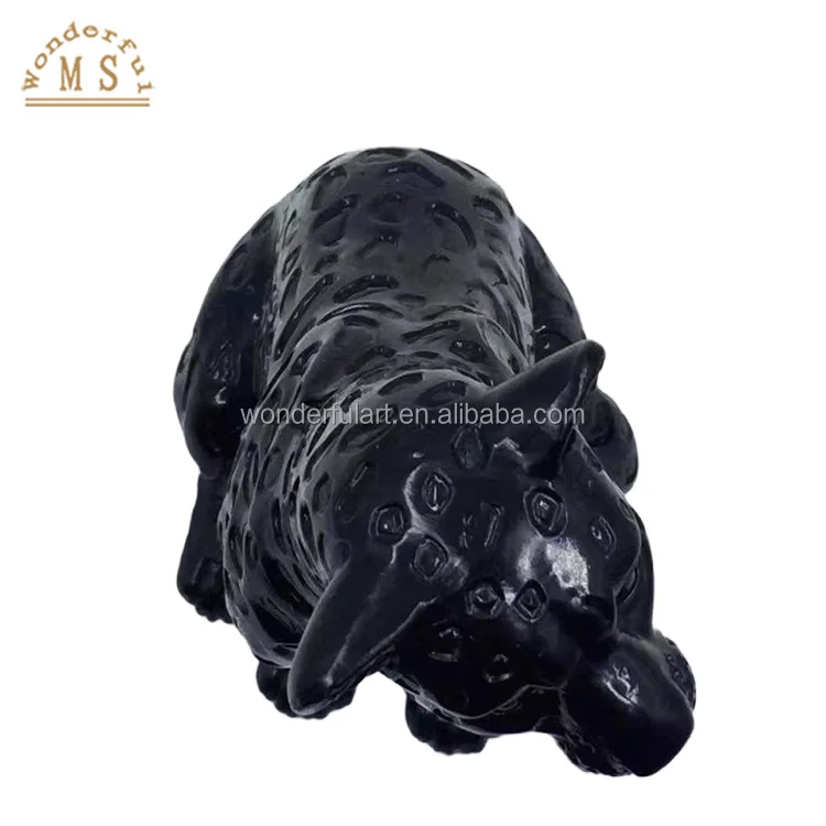 customized resin anime animal black leopard panther small statue figurines sculpture souvenir gifts toy  for home decor