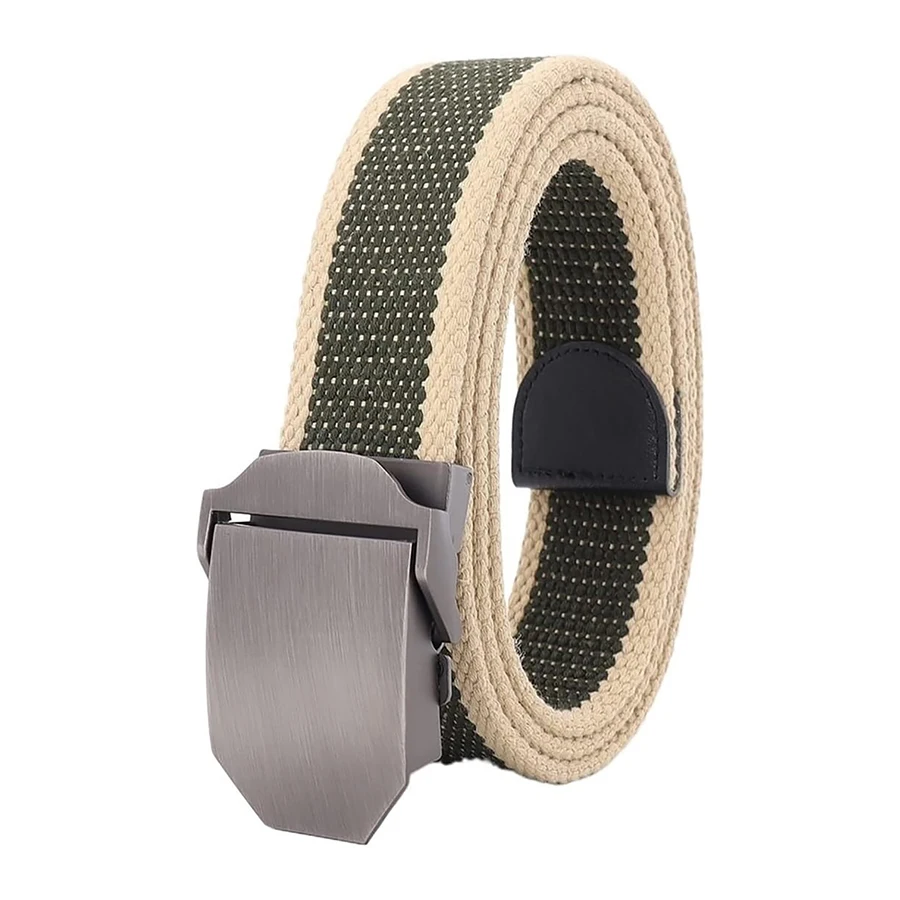 Adjustable Outdoor Adjustable Sports Canvas Belt Men's Youth Belt Casual Jeans Automatic Buckle Tactical Belt