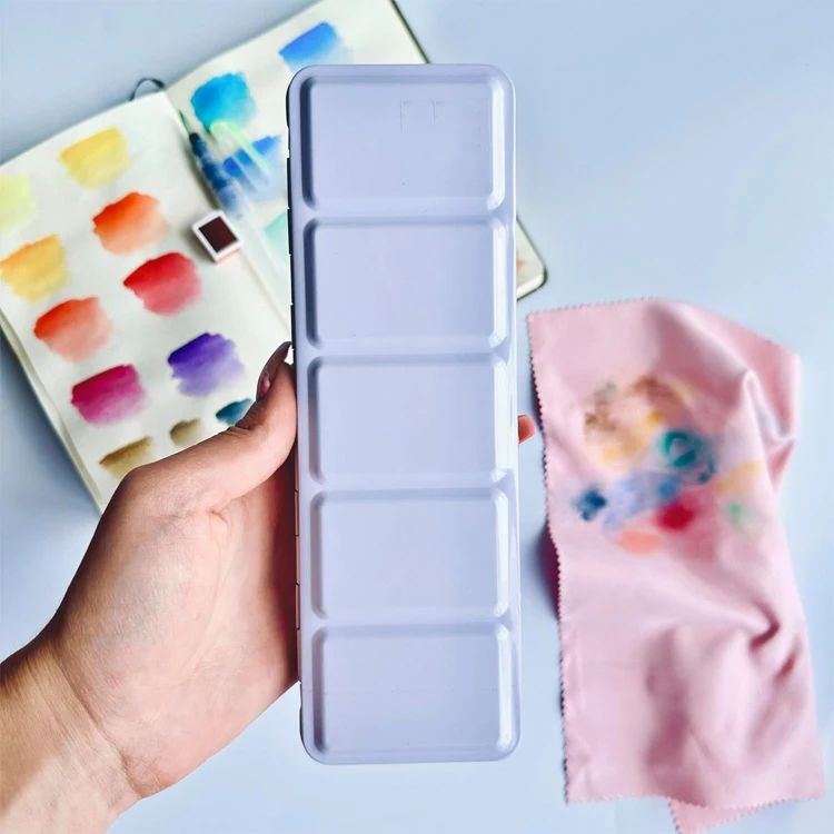 Изготовленный на заказ бесплатный образец 8 12 24 36 48 цветов художник твердый акварельный качественный набор красок для торта