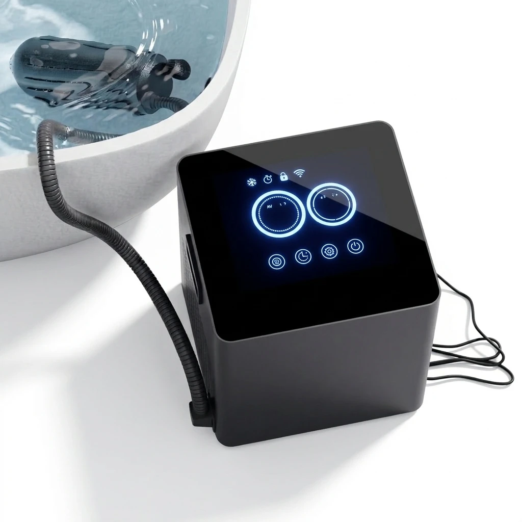 Cold Plunge Chiller Pro Upgraded 0.4HP Ice Bath Any Tub Cools No Pump Plumbing Needed WiFi App Control