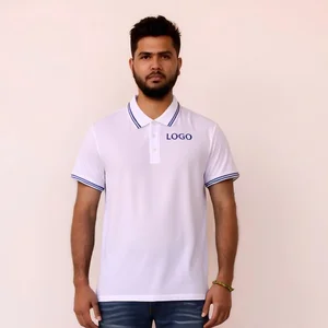 Men Workwear Polo Shirt Cotton Polyester Blend Anti-Wrinkle Vintage Style Golf Polo Scrub Uniform Plus Size Custom Logo Needle