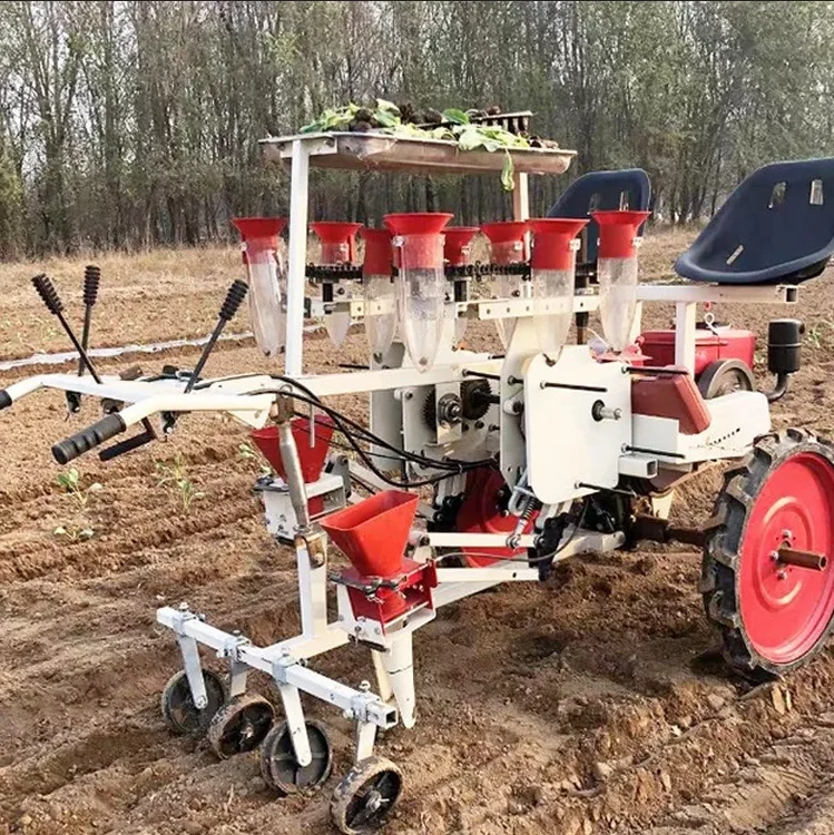 Post Planting Machine 2 Rows Ride Vegetable Planter Self Propelled Seedlings Transplanting ...