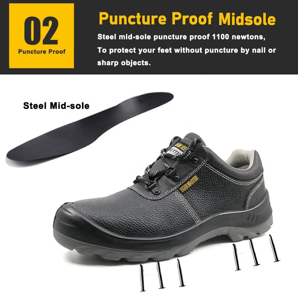 Low ankle CE oil resistant anti slip puncture proof steel toe cap anti static industrial safety work shoes men Alibaba