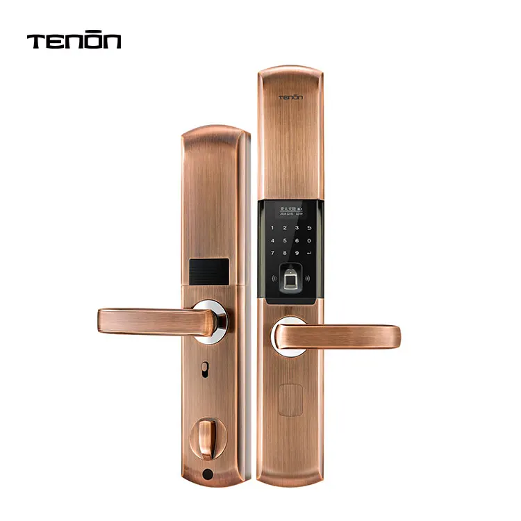 Tenon T109 Smart Electric Fingerprint Scanner Lock Automatic Sliding Cover Digital Door Handle