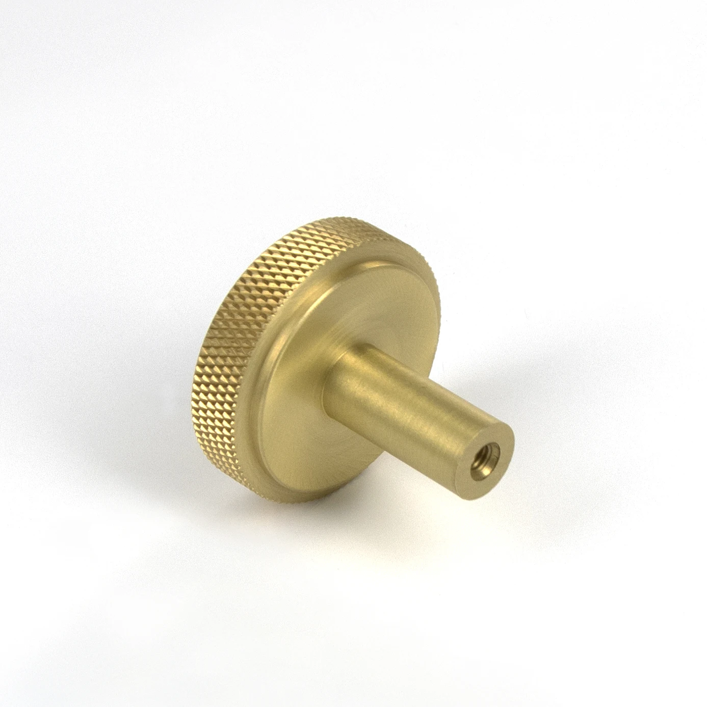 Qiansi Oem Gold Chrome Black Brass Knurled Handle Knob For Drawer