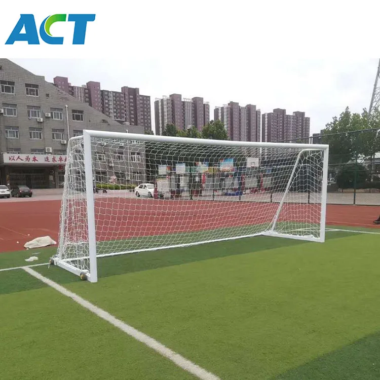 プロフェッショナル全アルミサッカーゴール（車輪付き）7.32M x 2.44M